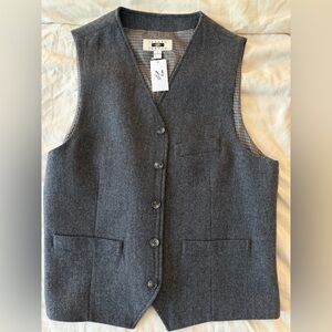 Joseph Abboud Gray Checkered Vest